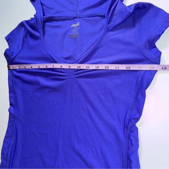 Avia Purple Short Sleeve Hoodie Active Top‎ Small - Picture 4 of 7